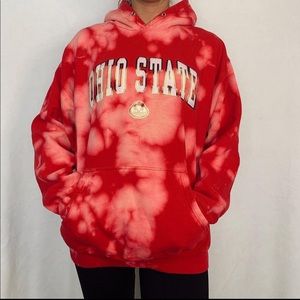 Hand bleached OSU hoodie